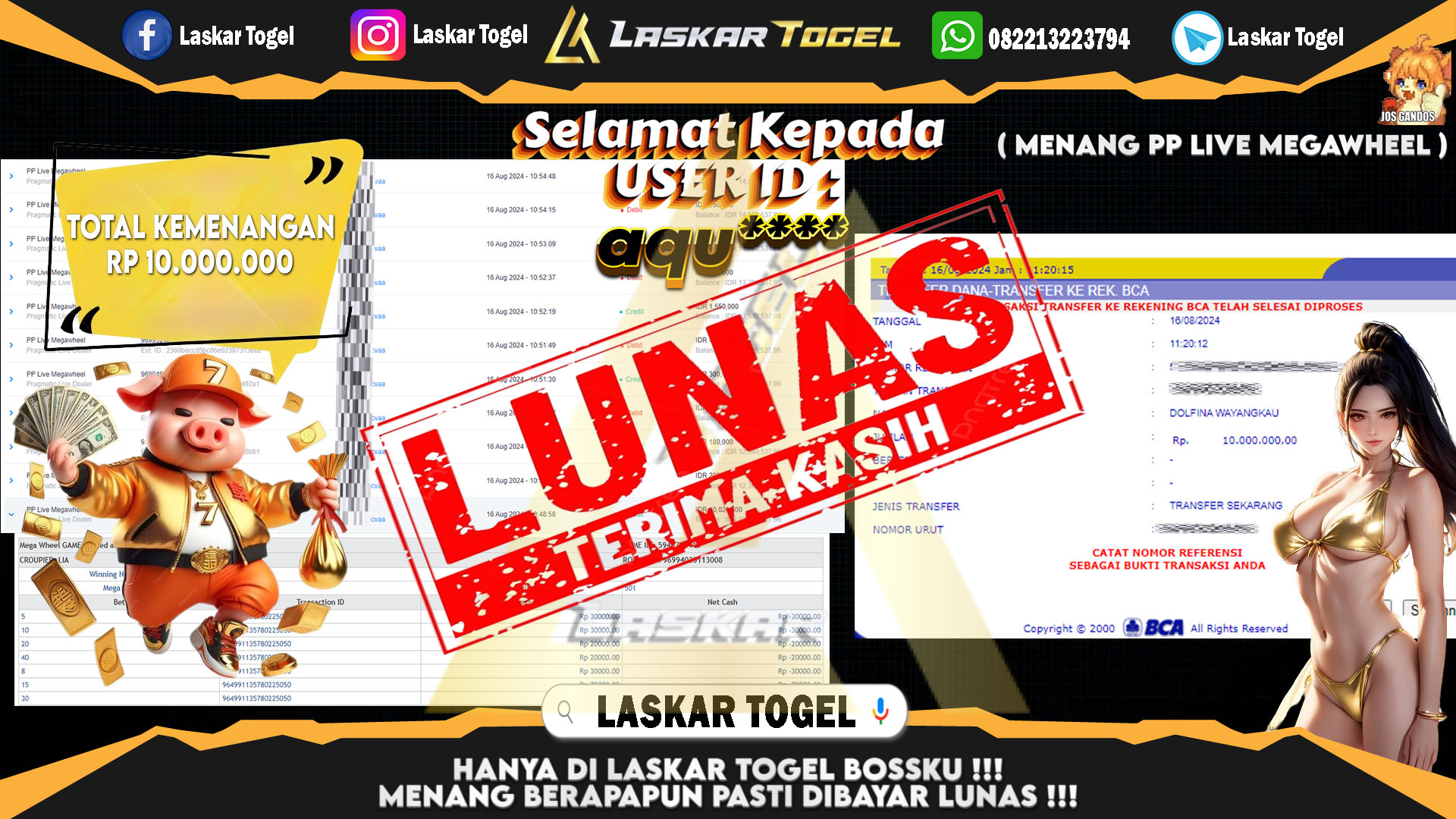 LASKARTOGEL JACKPOT TOGEL TOTO MACAU Rp.5.000.000.,- LUNAS