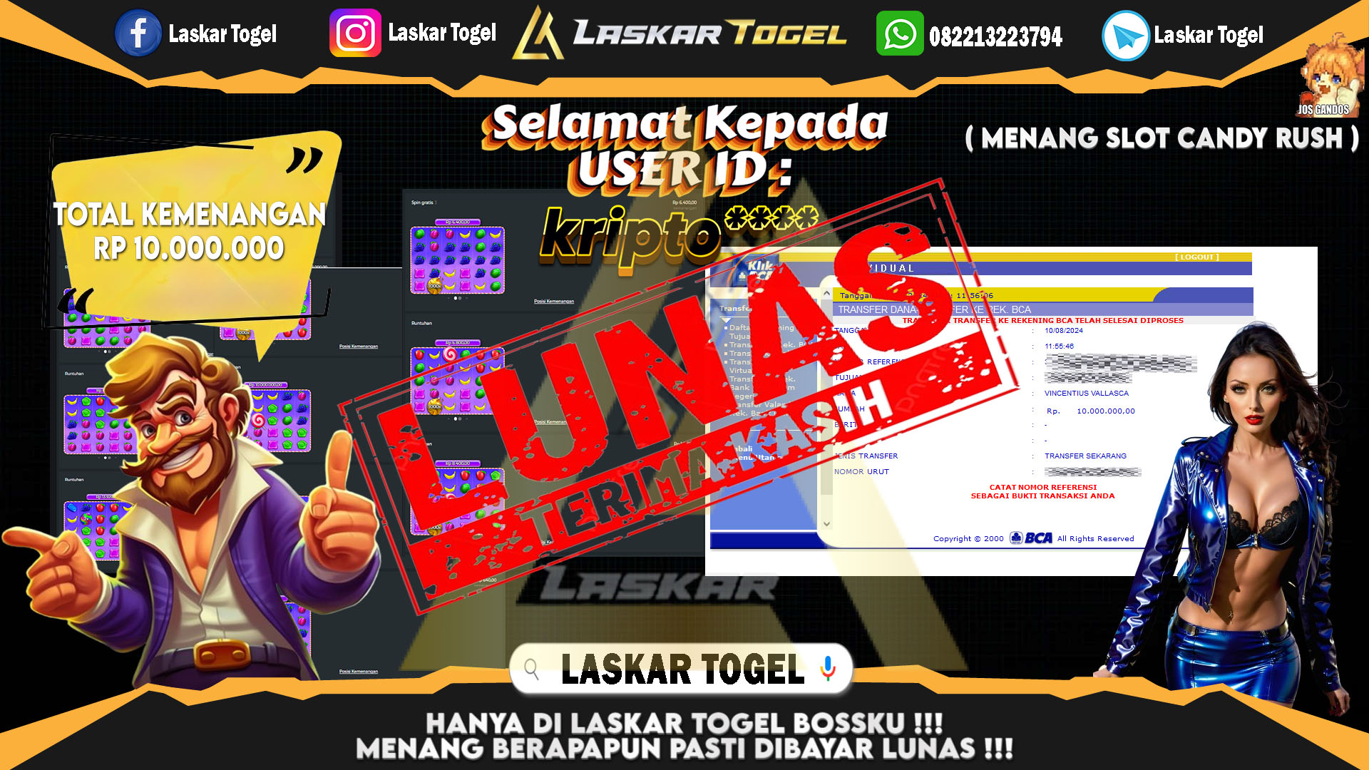 LASKARTOGEL JACKPOT TOGEL TOTO MACAU Rp.5.000.000.,- LUNAS