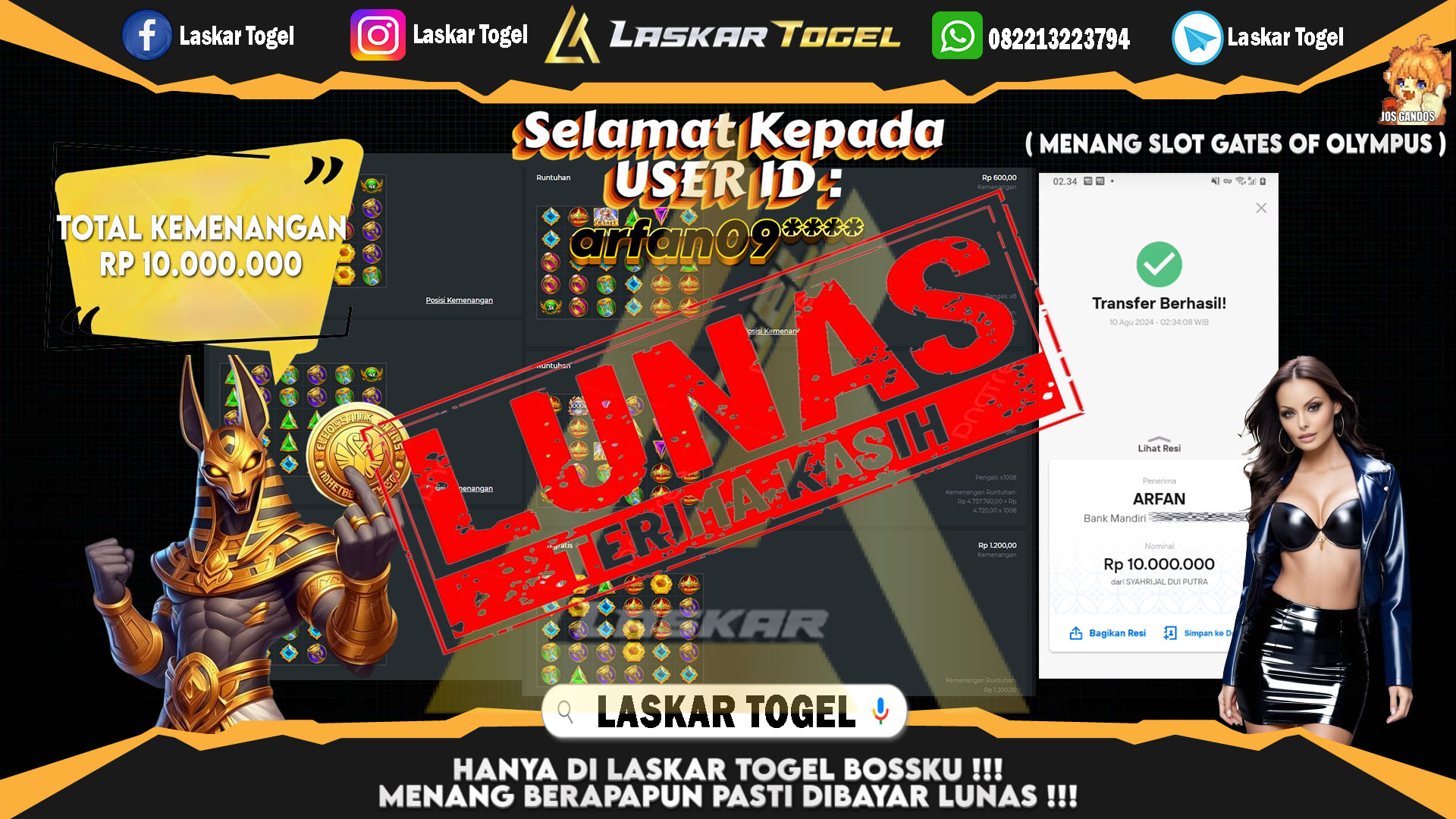 LASKARTOGEL JACKPOT TOGEL TOTO MACAU Rp.5.000.000.,- LUNAS