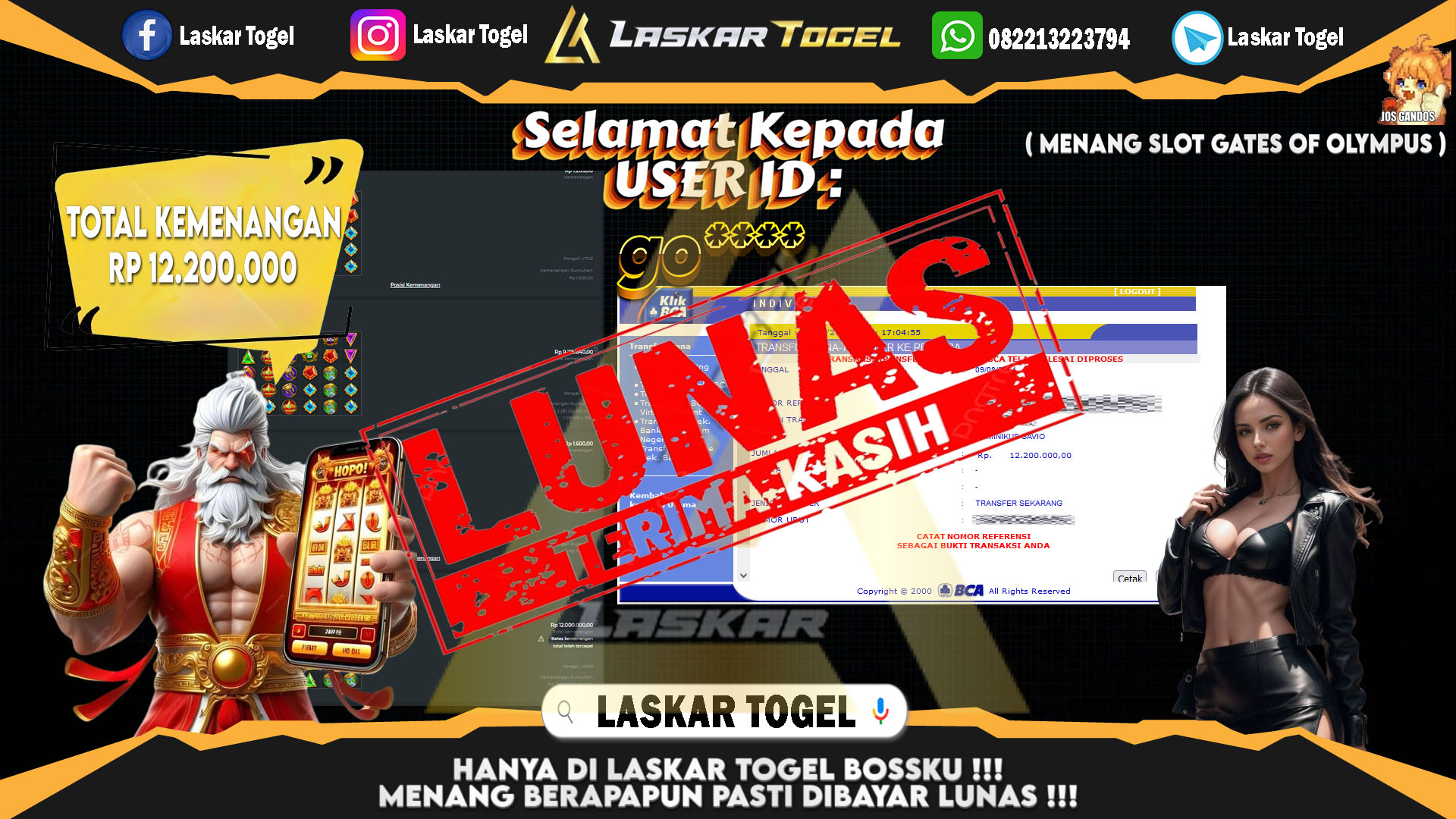 LASKARTOGEL JACKPOT TOGEL TOTO MACAU Rp.5.000.000.,- LUNAS