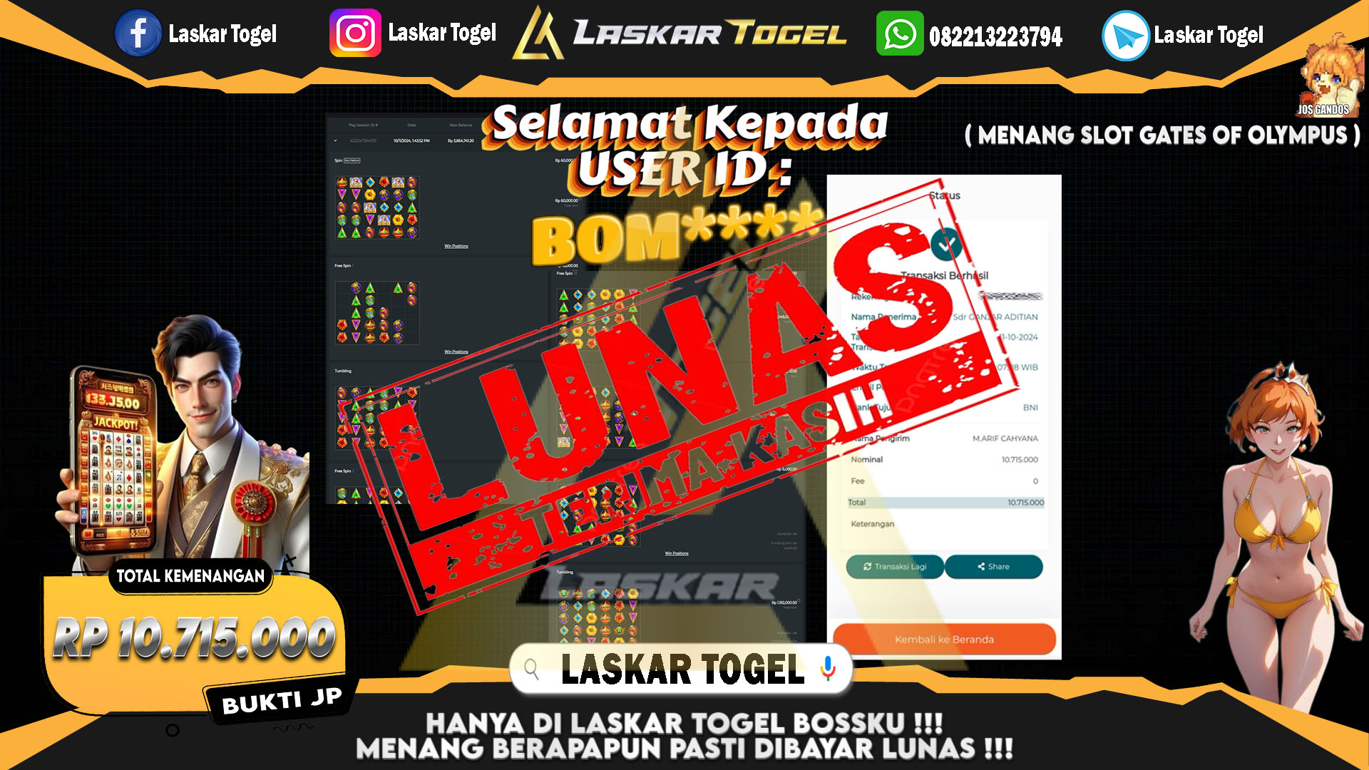 LASKARTOGEL JACKPOT 24D SPIN Rp.9.200.000.,- LUNAS