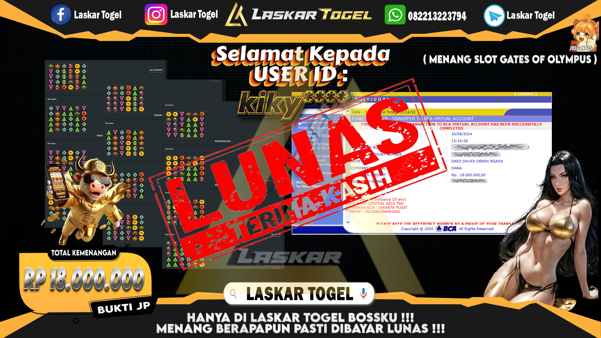 LASKARTOGEL JACKPOT TOGEL TOTO MACAU Rp.5.000.000.,- LUNAS