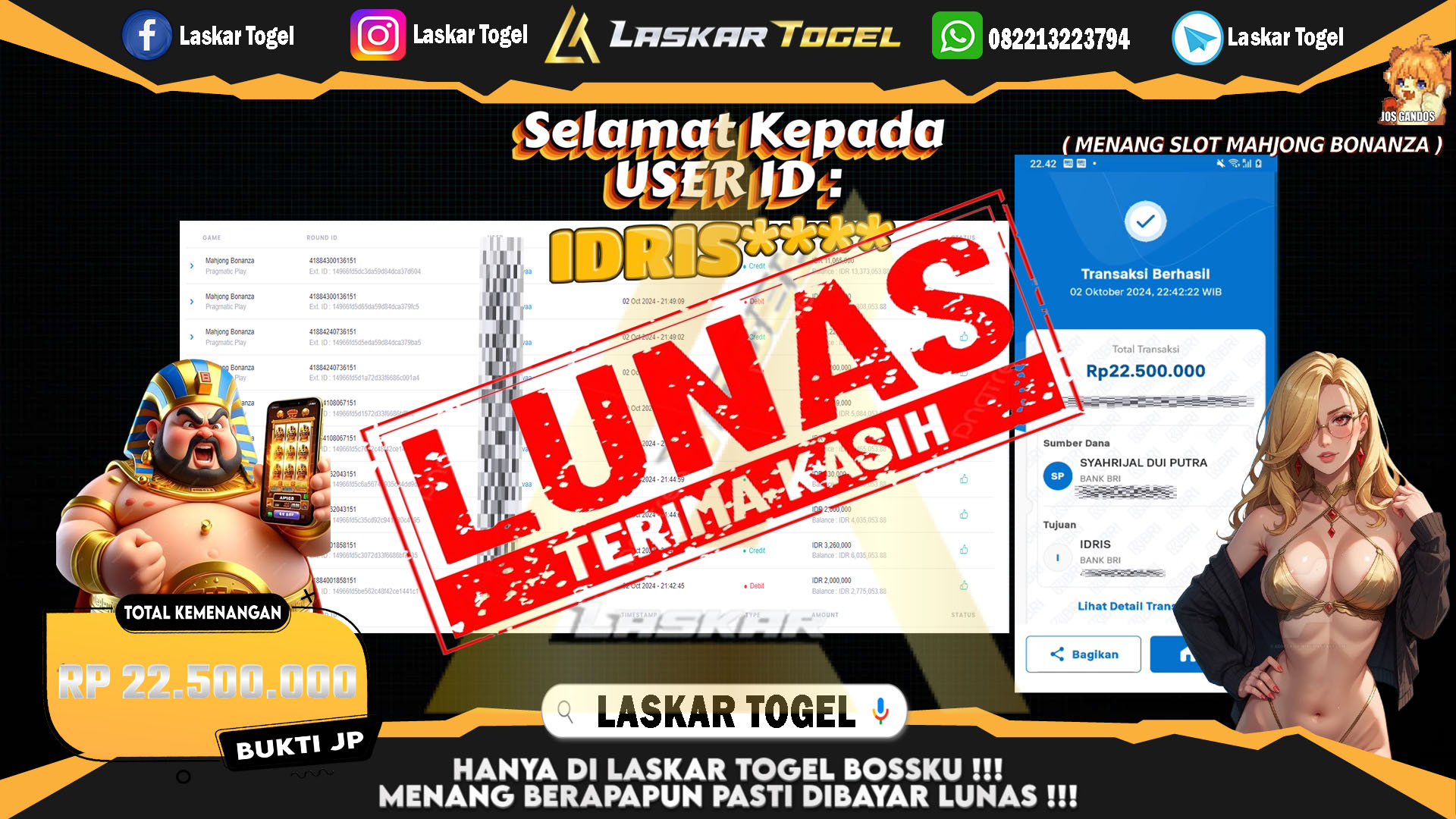 LASKARTOGEL JACKPOT SLOT GATES OF OLYMPUS Rp.14.000.000.,- LUNAS