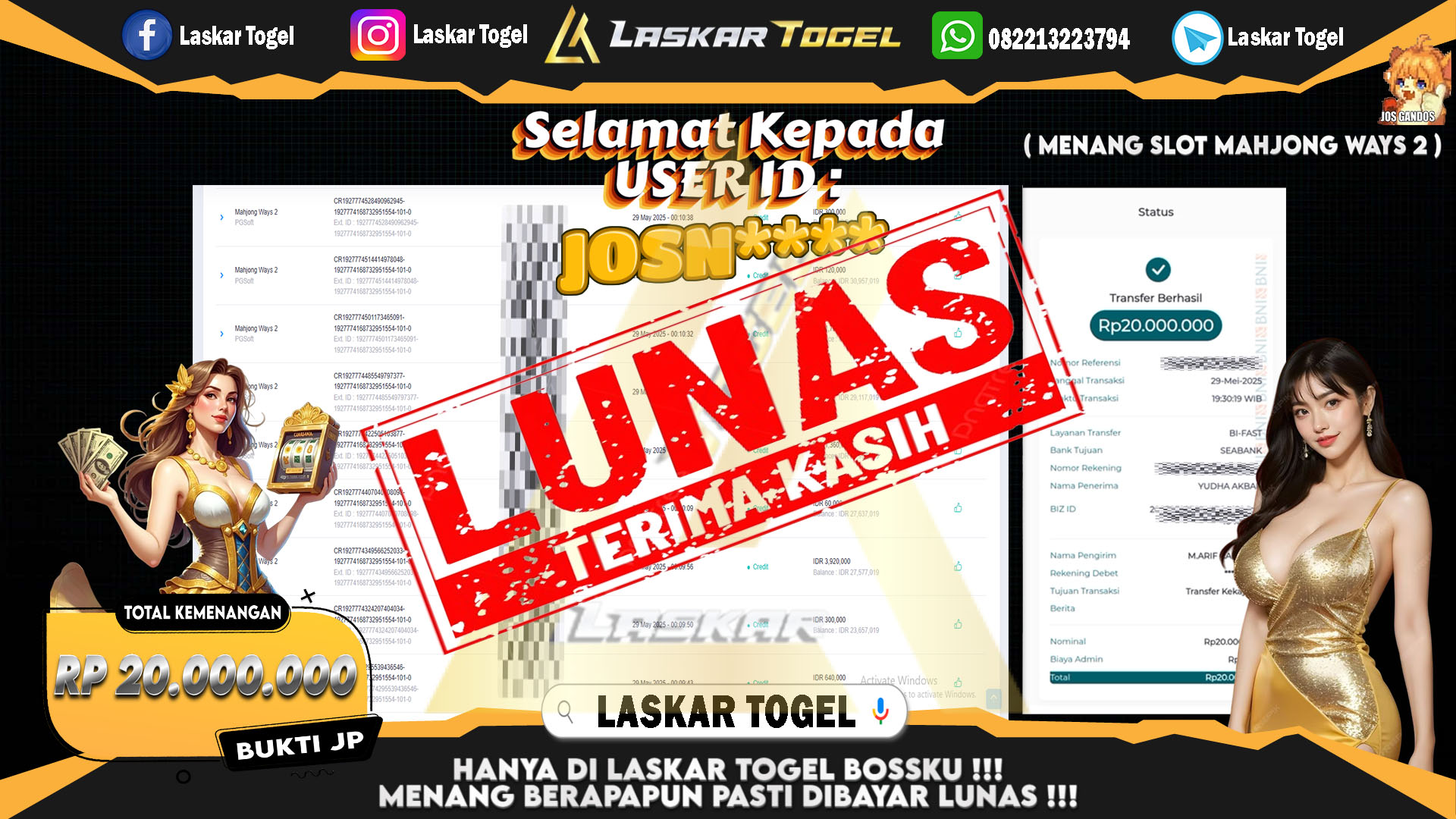 LASKARTOGEL JACKPOT SLOT GATES OF OLYMPUS Rp.11.000.000.,- LUNAS