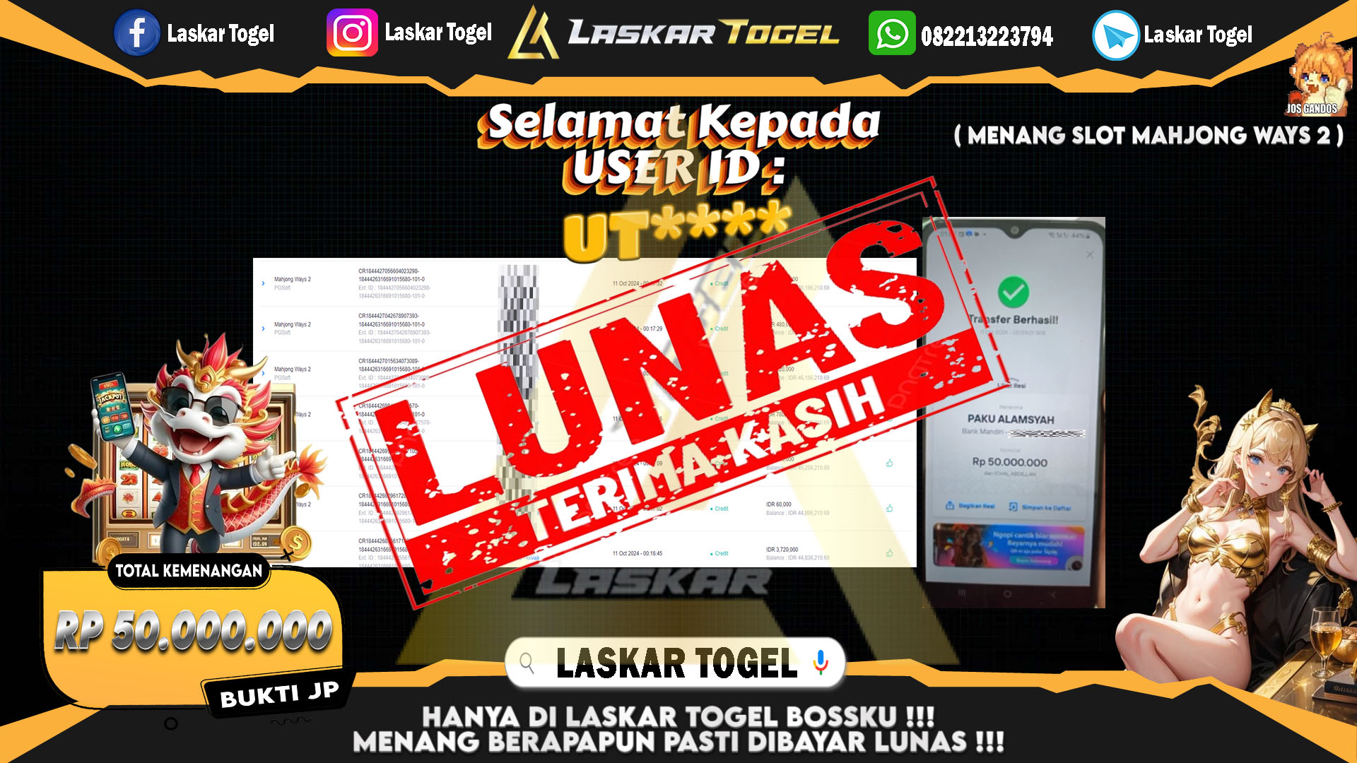LASKARTOGEL JACKPOT 24D SPIN Rp.9.200.000.,- LUNAS