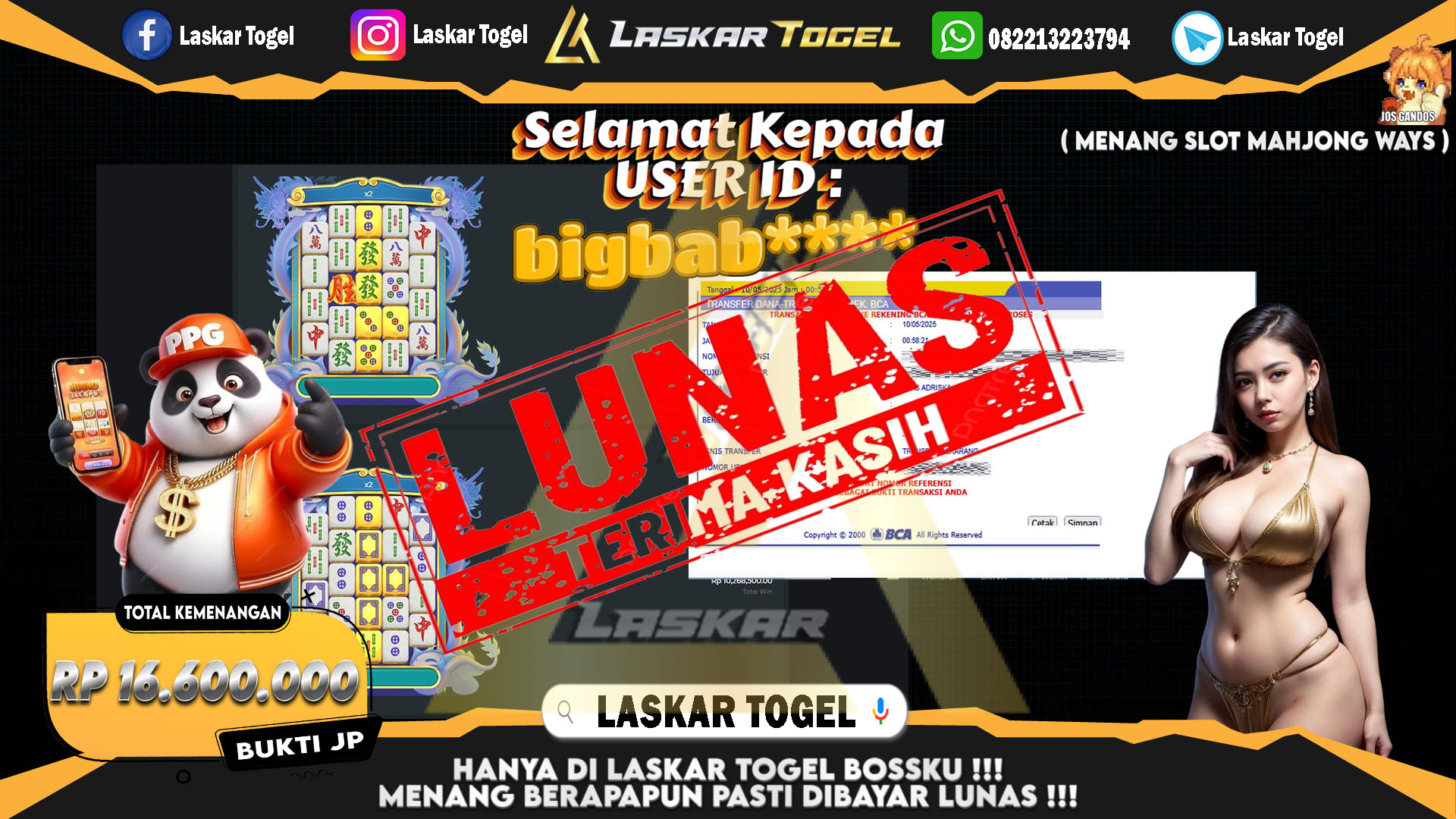 LASKARTOGEL JACKPOT SLOT GATES OF OLYMPUS Rp.10.000.000.,- LUNAS