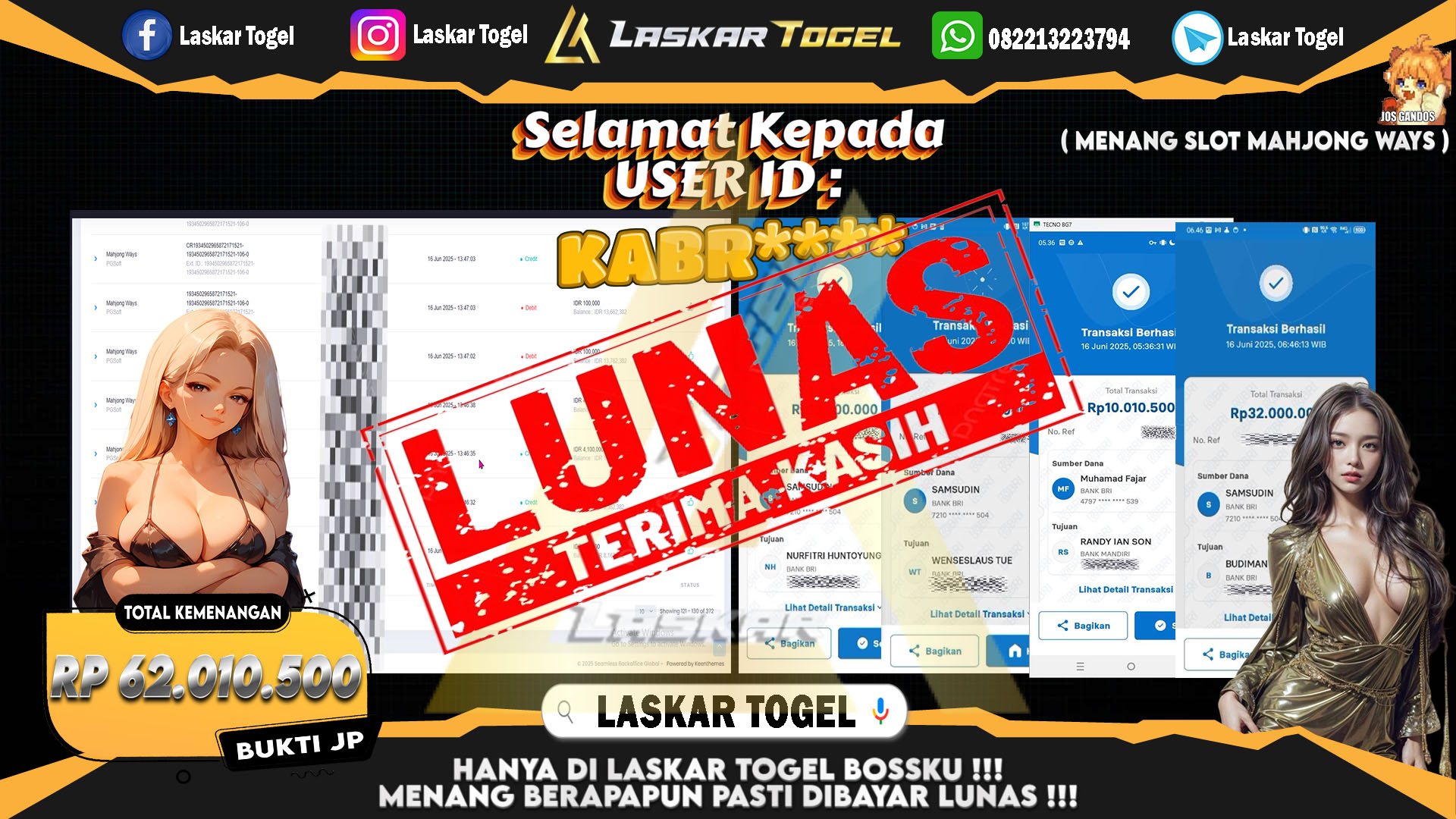 LASKARTOGEL JACKPOT SLOT GATES OF OLYMPUS Rp.90.000.000.,- LUNAS