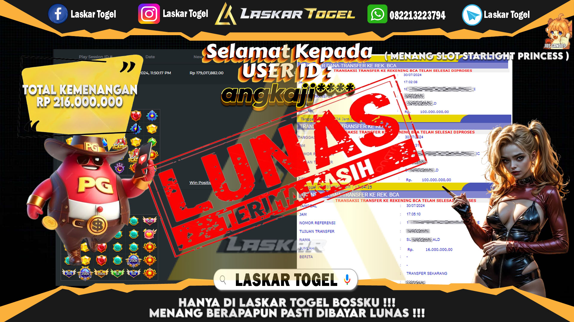 LASKARTOGEL JACKPOT TOGEL TOTO MACAU Rp.5.000.000.,- LUNAS