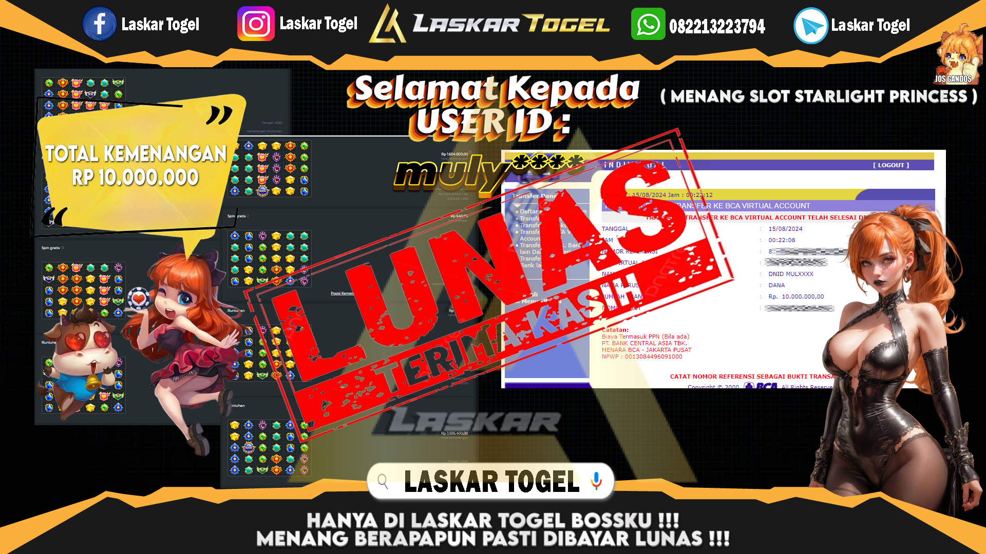 LASKARTOGEL JACKPOT TOGEL TOTO MACAU Rp.5.000.000.,- LUNAS