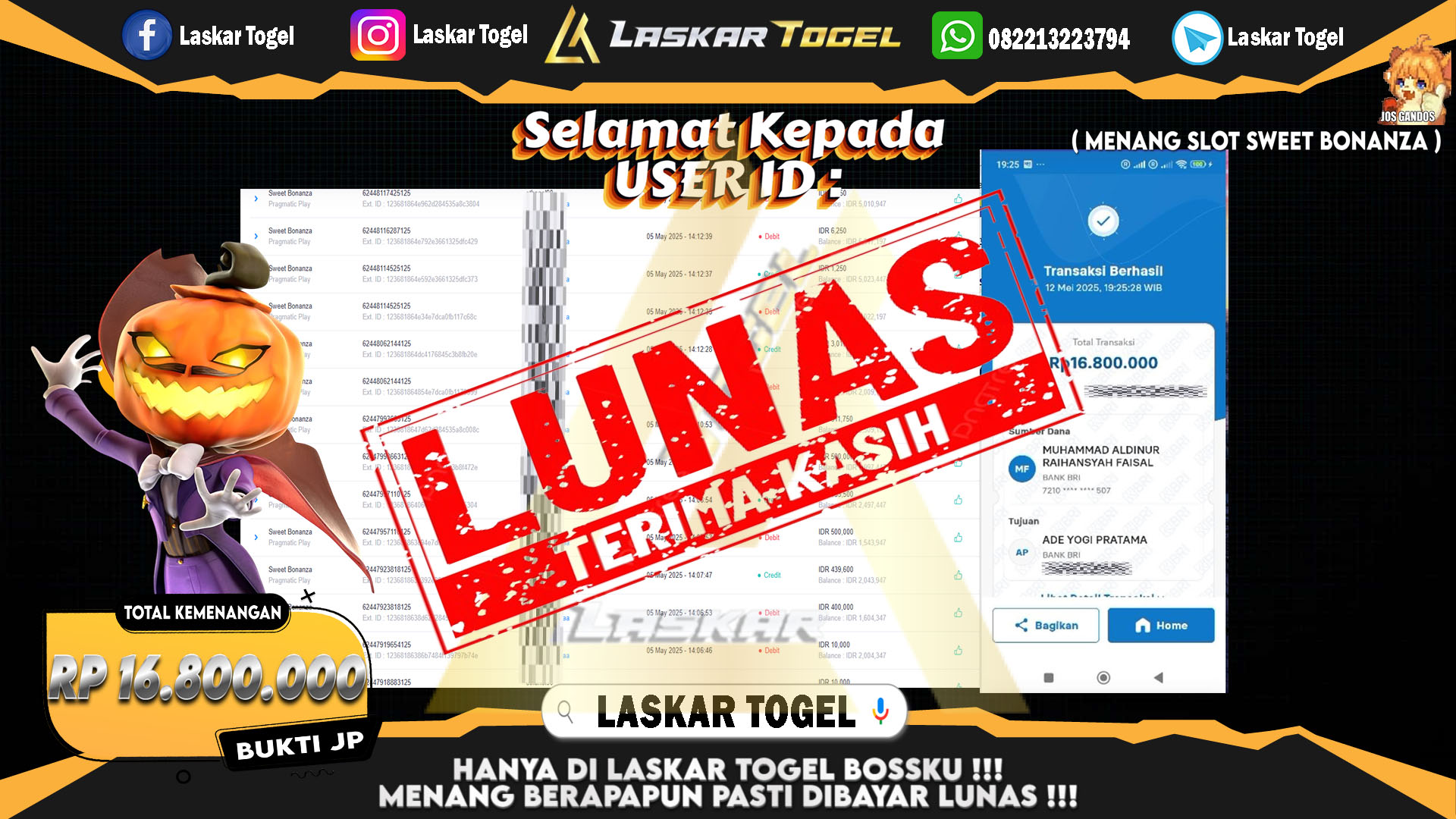 LASKARTOGEL JACKPOT SLOT GATES OF OLYMPUS SUPER SCATTER Rp.10.000.000.,- LUNAS