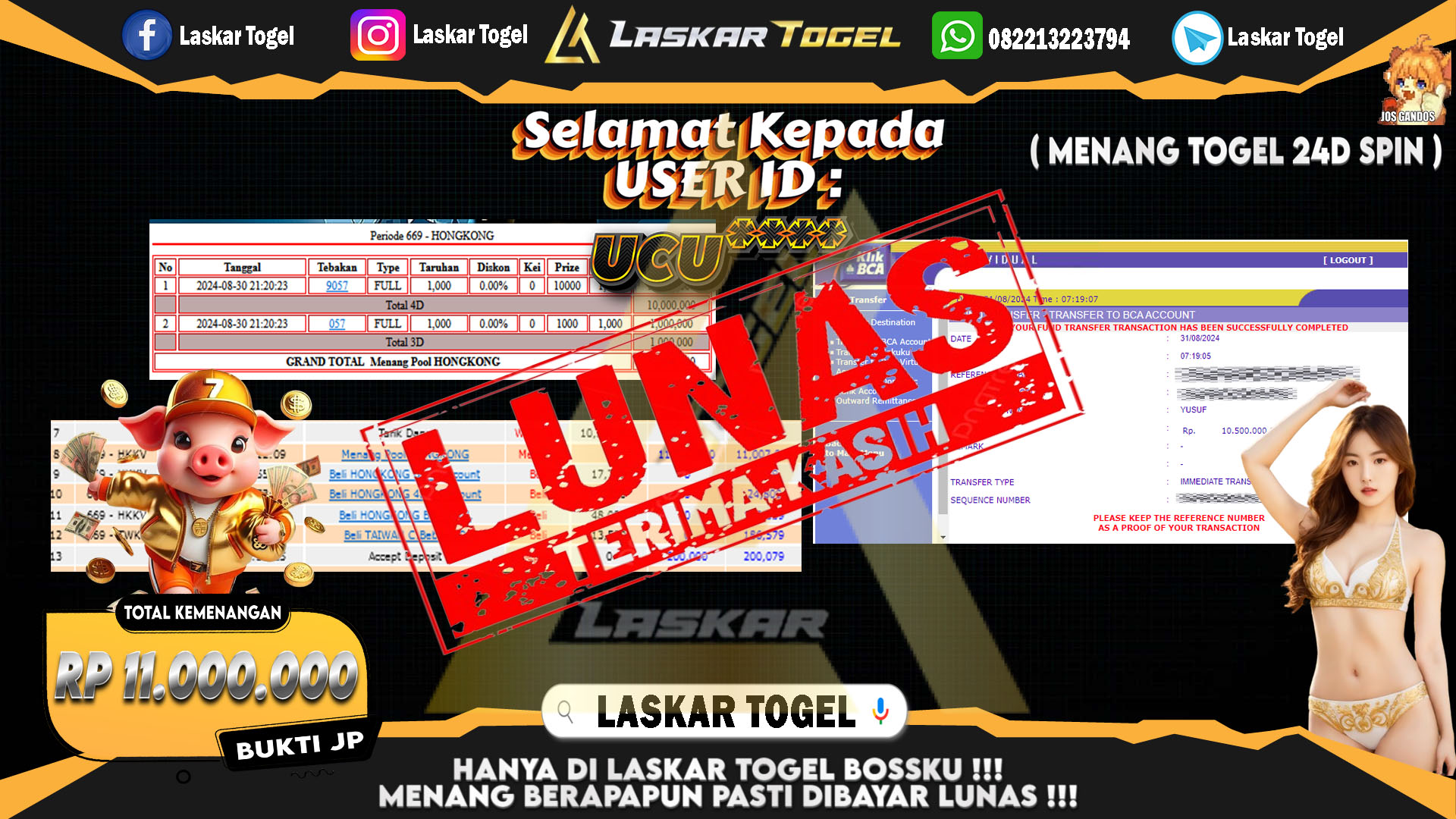 LASKARTOGEL JACKPOT TOGEL TOTO MACAU Rp.5.000.000.,- LUNAS