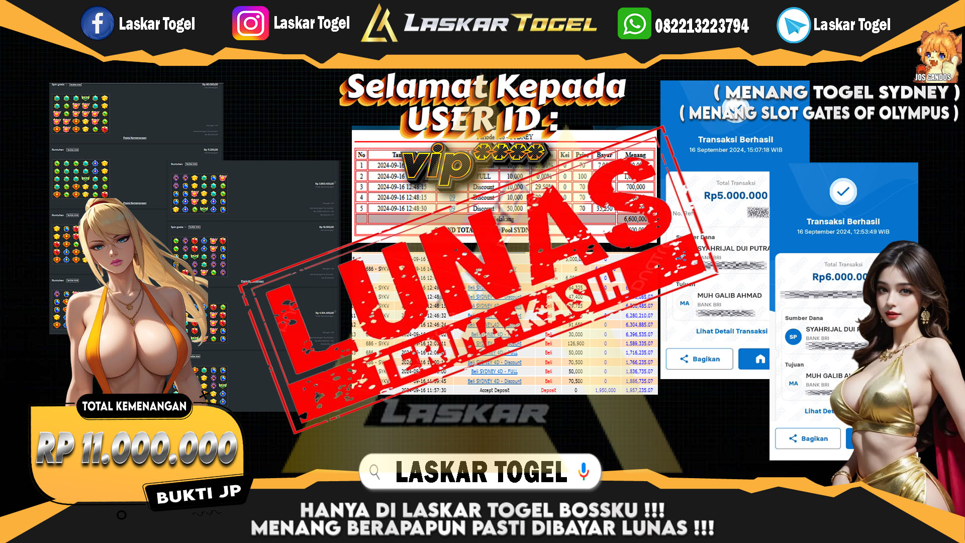 LASKARTOGEL JACKPOT TOGEL TOTO MACAU Rp.5.000.000.,- LUNAS